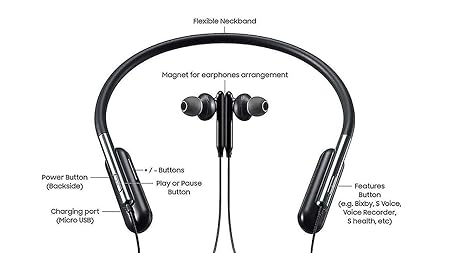 Samsung U Flex Neckband Black Colour with 70% OFF Discount